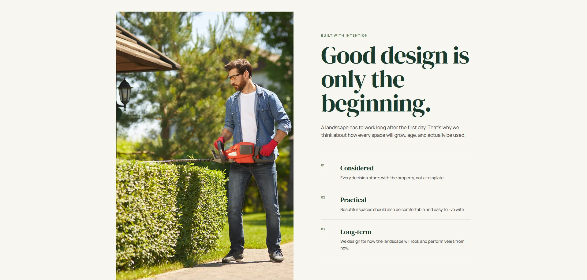 GreenPath Landscaping website brand statement